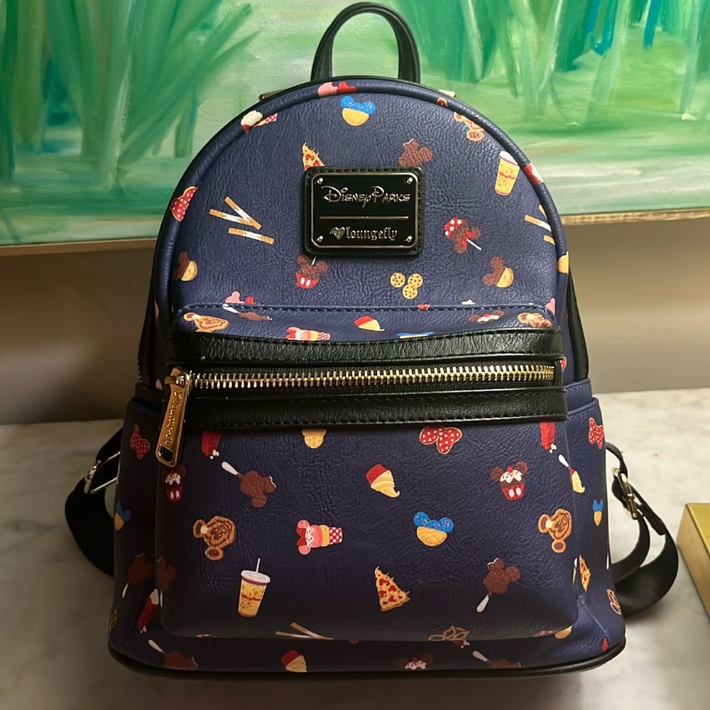 Loungefly Disney parks, food and snacks navy backpack